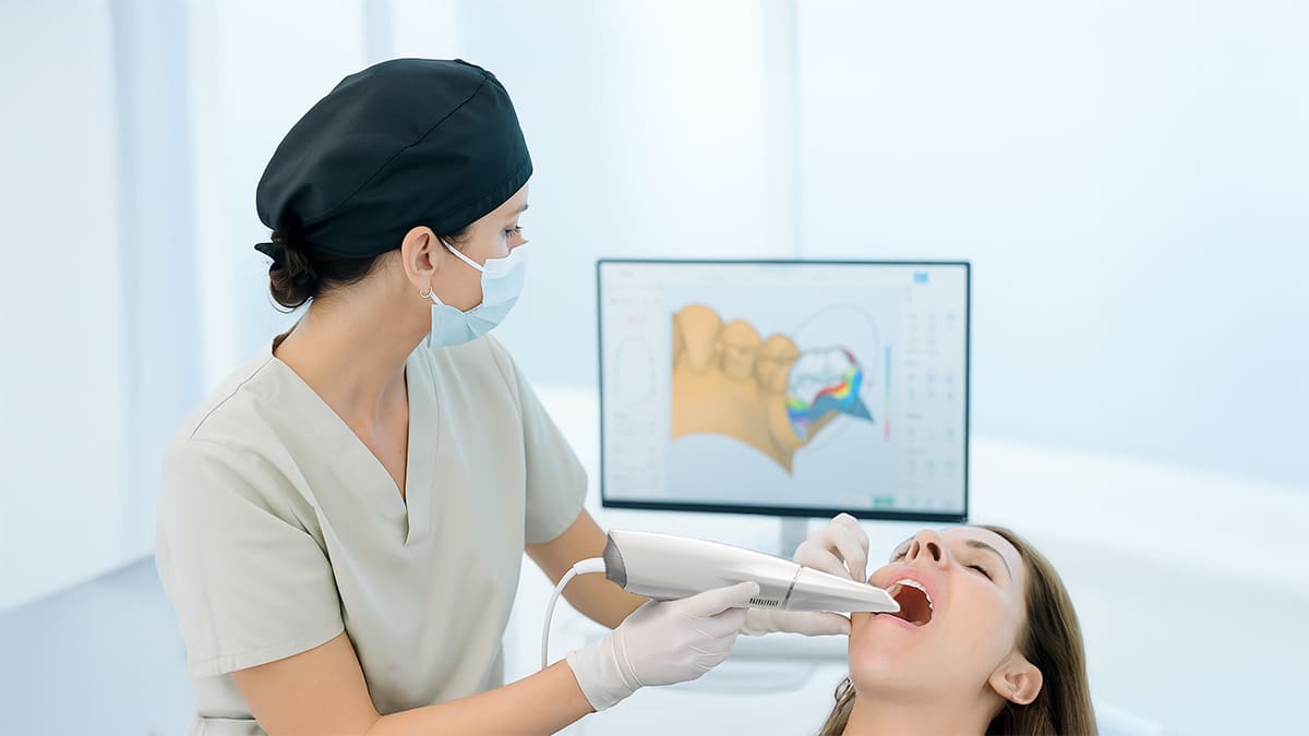 a patient receiving dental treatment