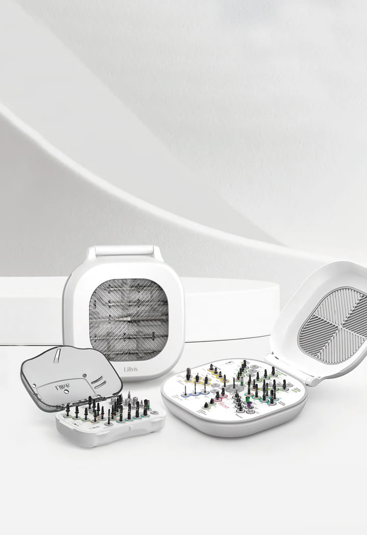 Lilivis dental surgical kits organized on a white background.
